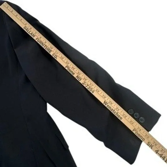 Brooks Mens 50L Blazer Jacket Suit Sport Coat Navy Blue Stretch Three Button - Picture 13 of 16